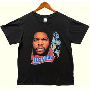 Ice‎ Cube What Can I Do T-Shirt Men's Size L Black Short Sleeve  Rap Tee